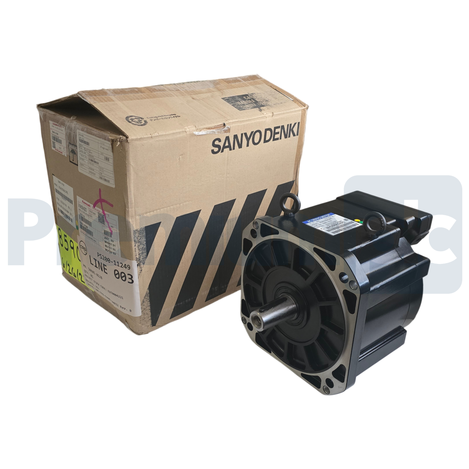 Used Kawasaki Sanyo Denki 50601-0128 | R2AA2250ALCPKL B Series Robot Servo Motor 5kW