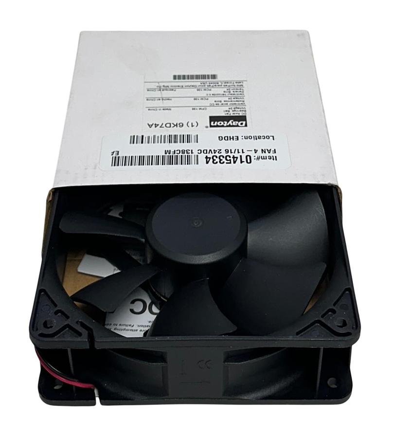 Used 2 DAYTON 6KD74A OEM DC AXIAL FANS BALL BEARING 24VDC 138CFM NSMP