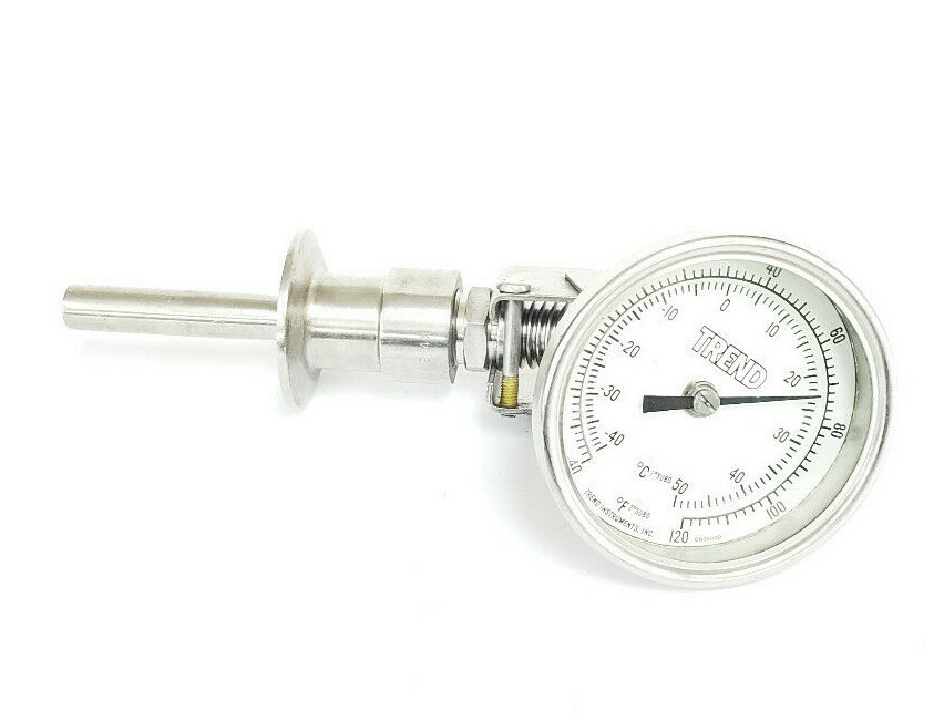 Used TREND INSTRUMENTS -40 TO 120 DEG F / -40 TO 50 DEG C THERMOMETER, 2-1/2" STEM