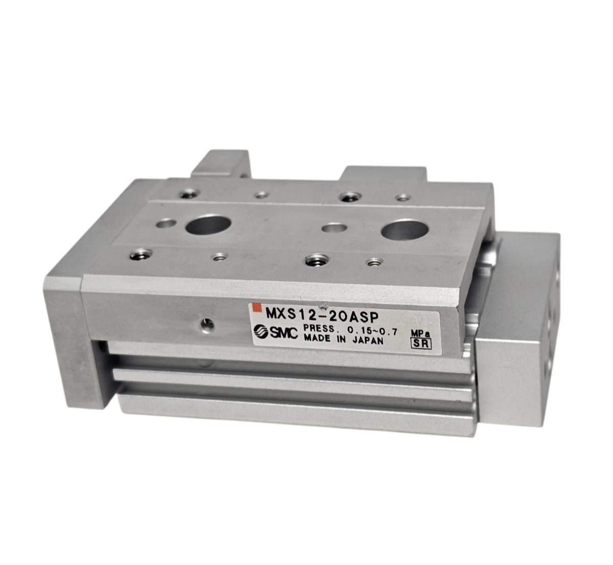 Used NEW SMC MXS12-20ASP CYLINDER AIR SLIDE TABLE MXS1220ASP PRESS. 0.15~0.7