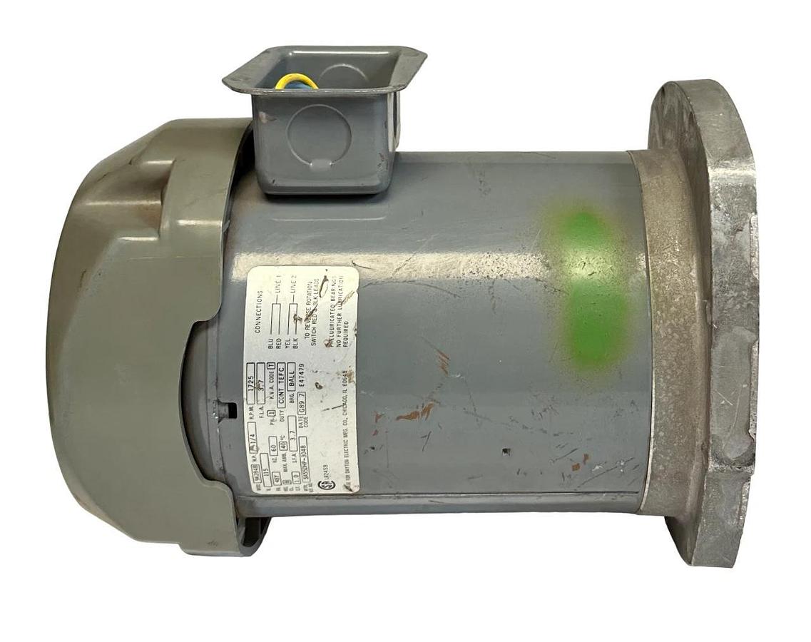 Used DAYTON 9K284B ELECTRIC MOTOR 1/4HP 115V 1725RPM 60Hz 48Y FRAME 1-PHASE USNP