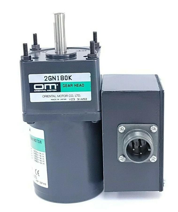 Used NEW ORIENTAL MOTOR 21K6GN-CW INDUCTION MOTOR W/ 2GN180K GEAR HEAD