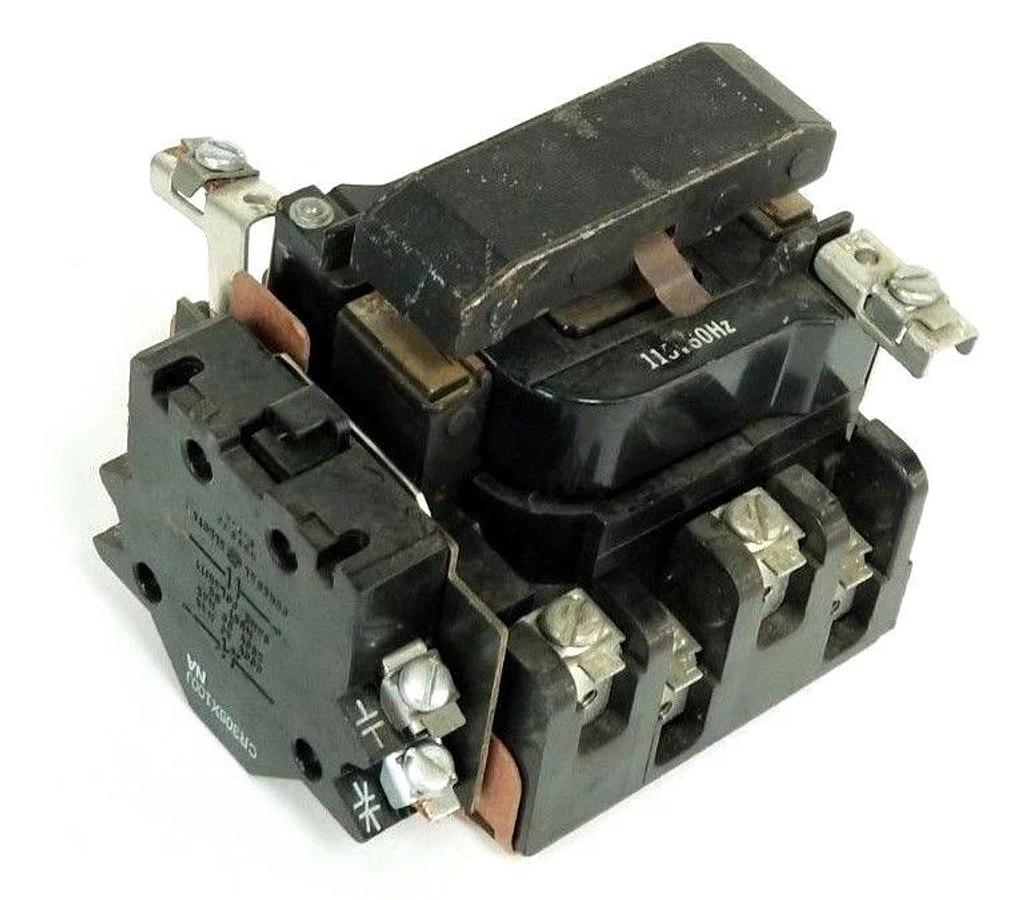 Used GENERAL ELECTRIC 55-170203G002 COIL ASSEMBLY W/ CR305X100J AUXILIARY CONTACT
