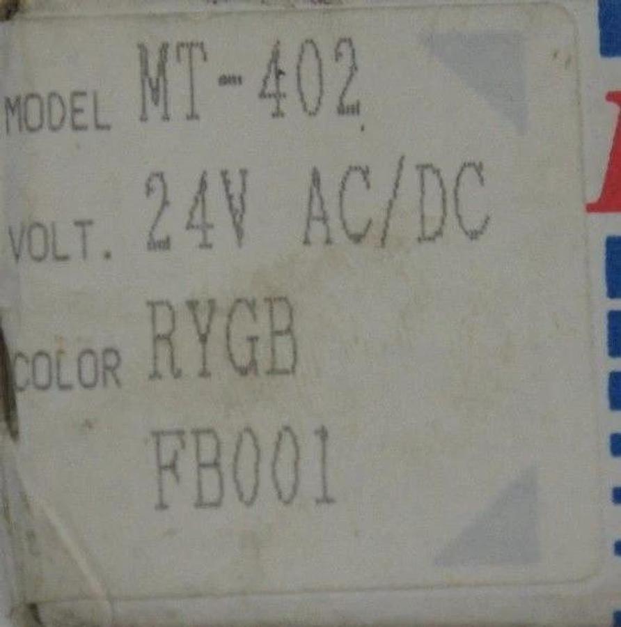 Used NIB PATLITE MT-402 SIGNAL TOWER SUPER SLIM 24V, MT402