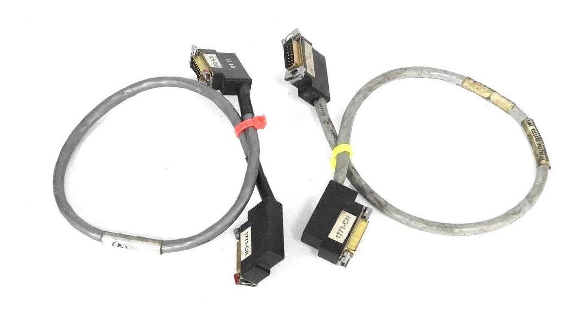 Used LOT OF 2 ALLEN BRADLEY 1771-CN CABLES FOR PLC-2 PROCESSOR 1.5FT/0.46M 1771CN