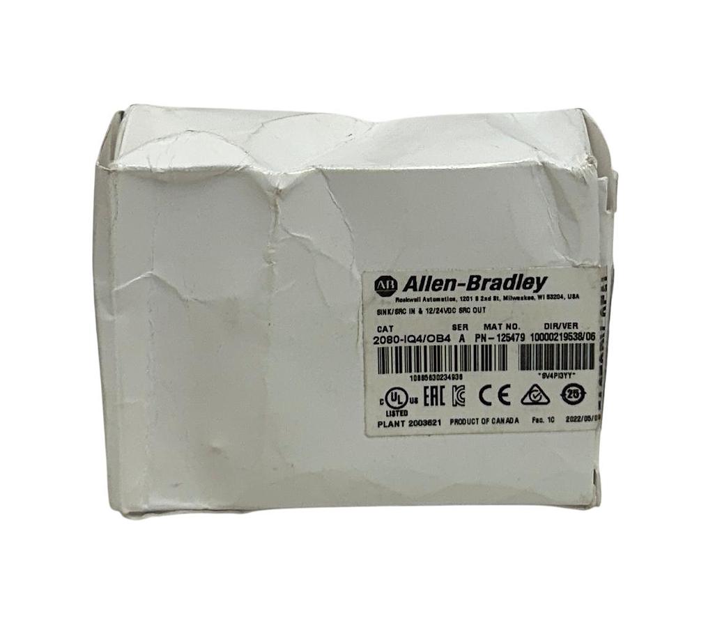 Used ALLEN BRADLEY 2080-IQ4/OB4 /A Micro800 INPUT / OUTPUT MODULE 2080-IQ4OB4 NSMP