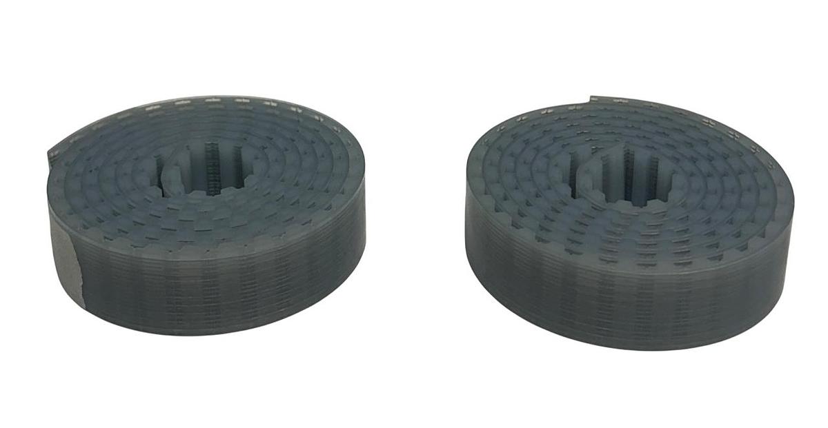 Used 2 B&B 25T10-1380 / 25T101380 POLYURETHANE TIMING BELTS OPEN-ENDED OEM NSNP