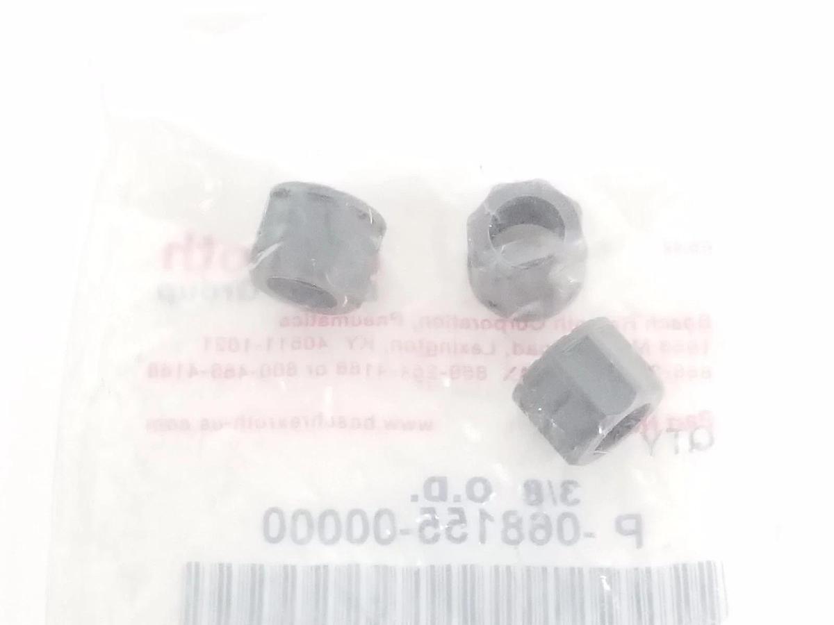 Used NEW REXROTH P-068155-00000 PNEUMATIC TUBE NUT OD: 3/8IN KIT OF 3 PLASTIC NUTS