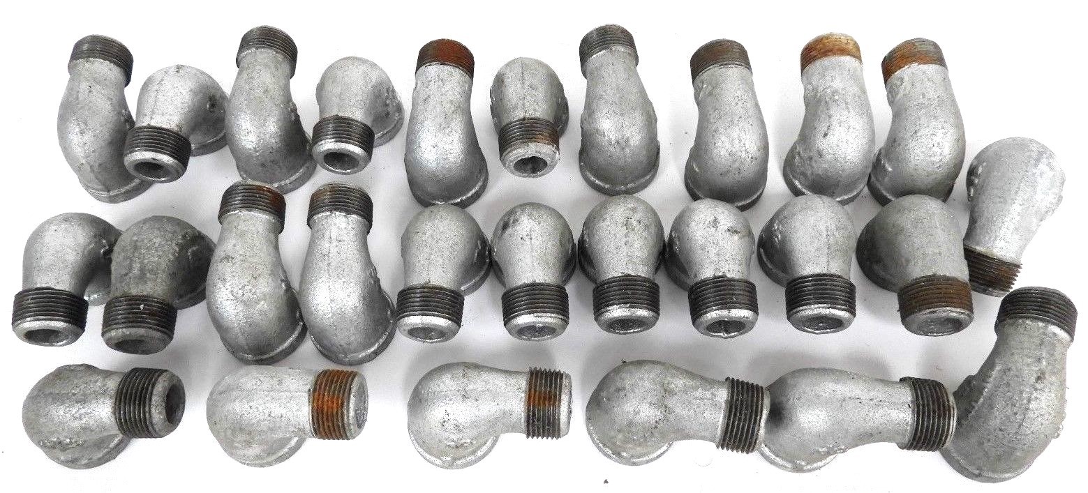 Used LOT OF 27 NEW GENERIC 3/4" GALVANIZED STREET ELBOWS