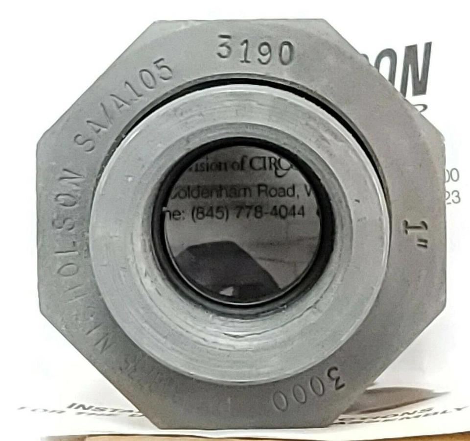 Used NIB NICHOLSON 6505010 UNIFLEX PIPE COUPLING 1'' CARBON STEEL