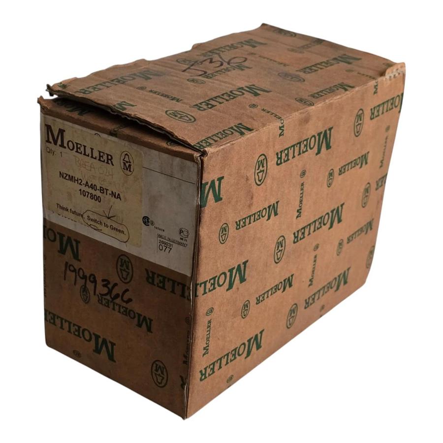 Eaton Moeller NZMH2-A40-BT-NA | 107800 MCCB Circuit Breaker 3P 40A 600V w/Trip