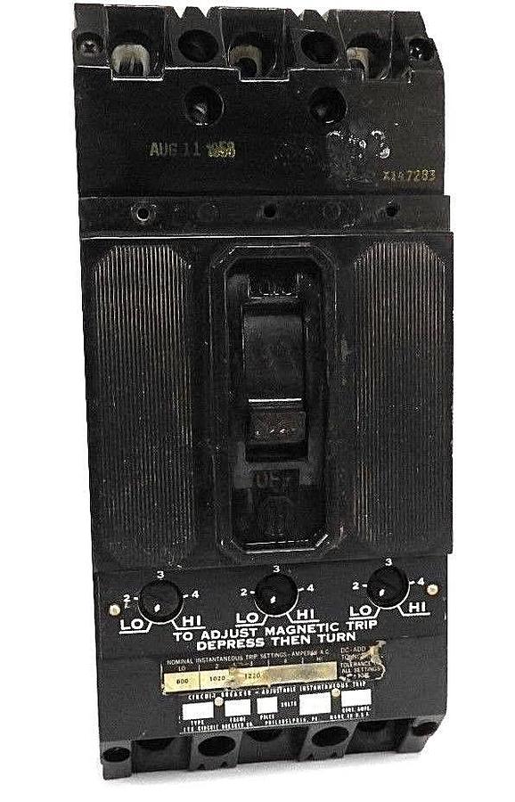 Used ITE SIEMENS ET4067 CIRCUIT BREAKER 100AMP, 3POLE, 600VAC W/MAG TRIP
