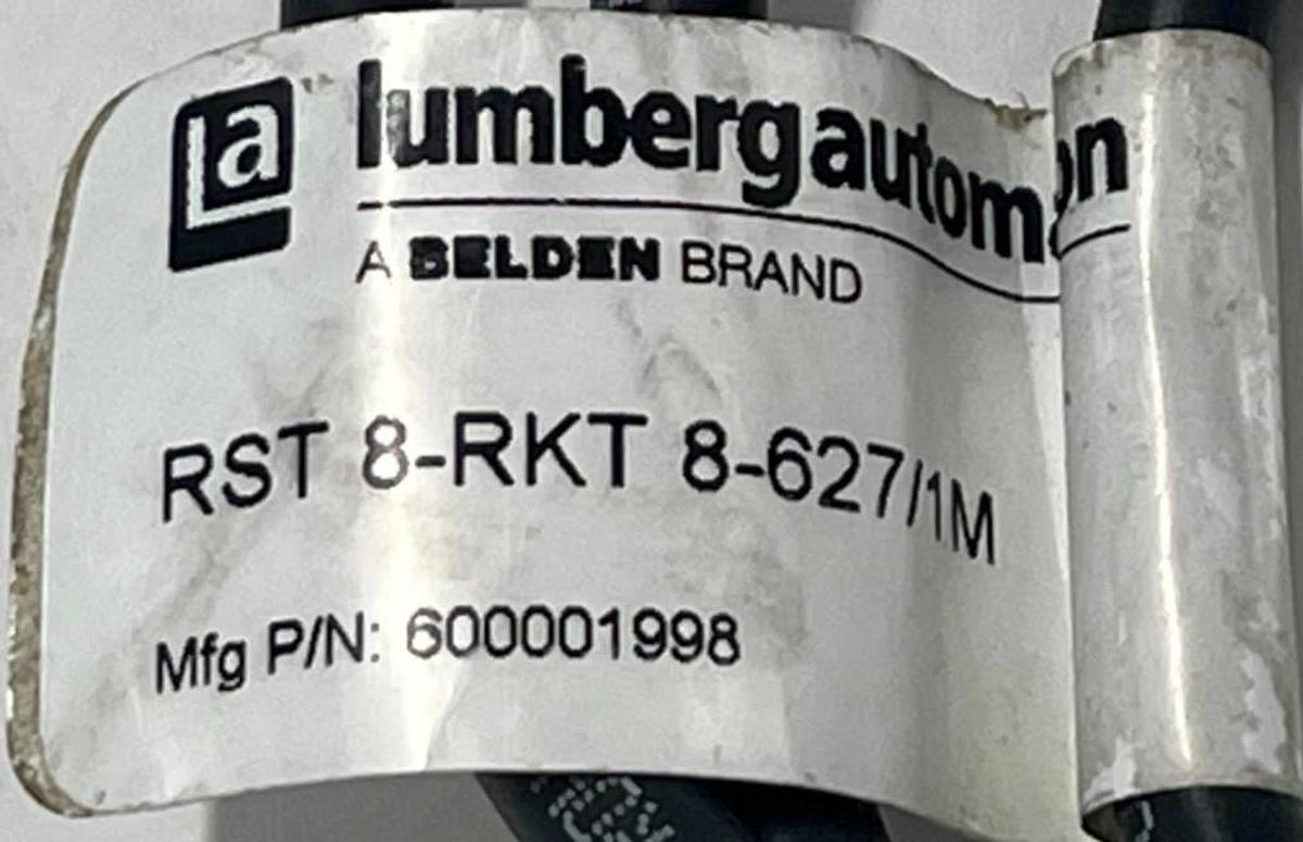 BELDEN 600001998 | LUMBERG Automation RST 8-RKT 8-Pin M12 Male Straight Cable 1M