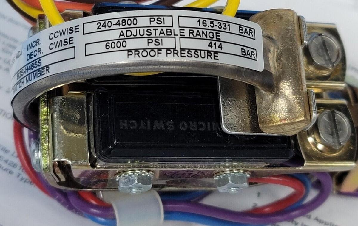 Used NEW BARKSDALE B2S-H48SS B2S SERIES PRESSURE SWITCH B2SH48SS