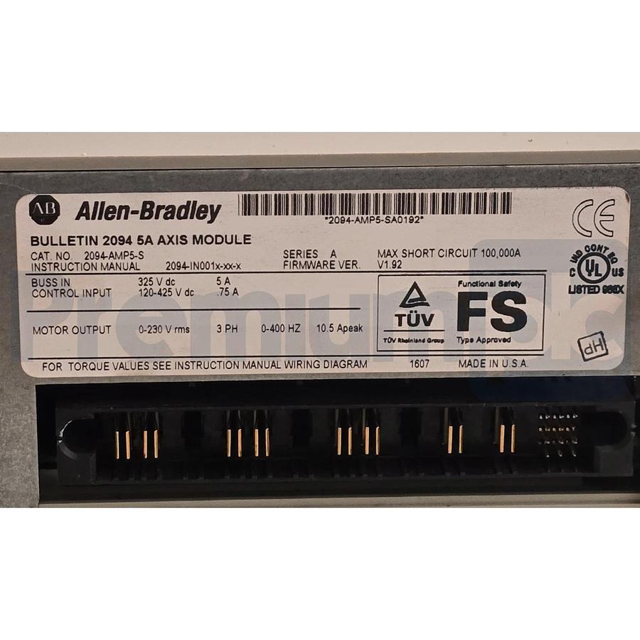 Refurbished Allen-Bradley 2094-AMP5-S /A Kinetix 6000 Axis Module 200/230V 5A F/W V1.92 REP 820919595646