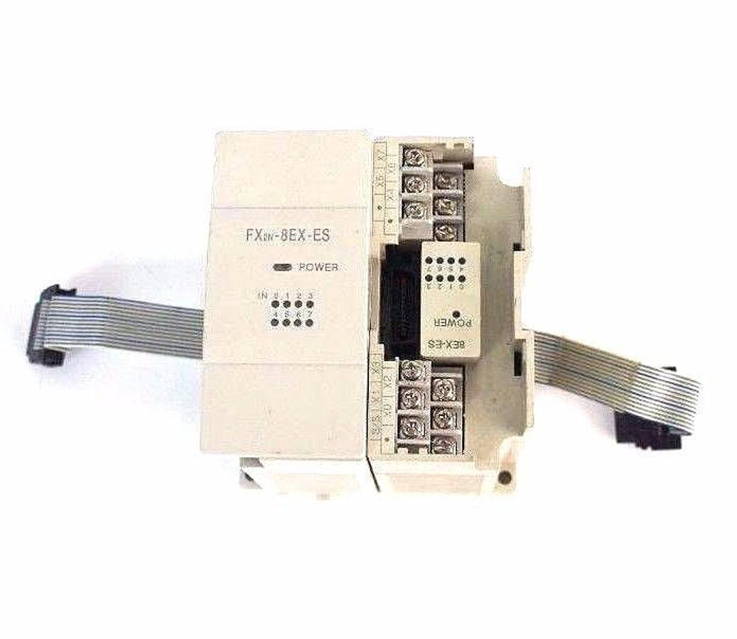 Used LOT OF 2 MITSUBISHI FX2N-8EX-ES/UL EXTENSION BLOCK MODULES 24VDC FX2N8EXESUL
