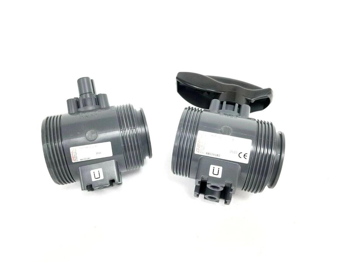 LOT OF 2 NEW GEMU 4500252127 VKD BALL VALVES 717-32D-2-1-40 DN32 (INCOMPLETE)