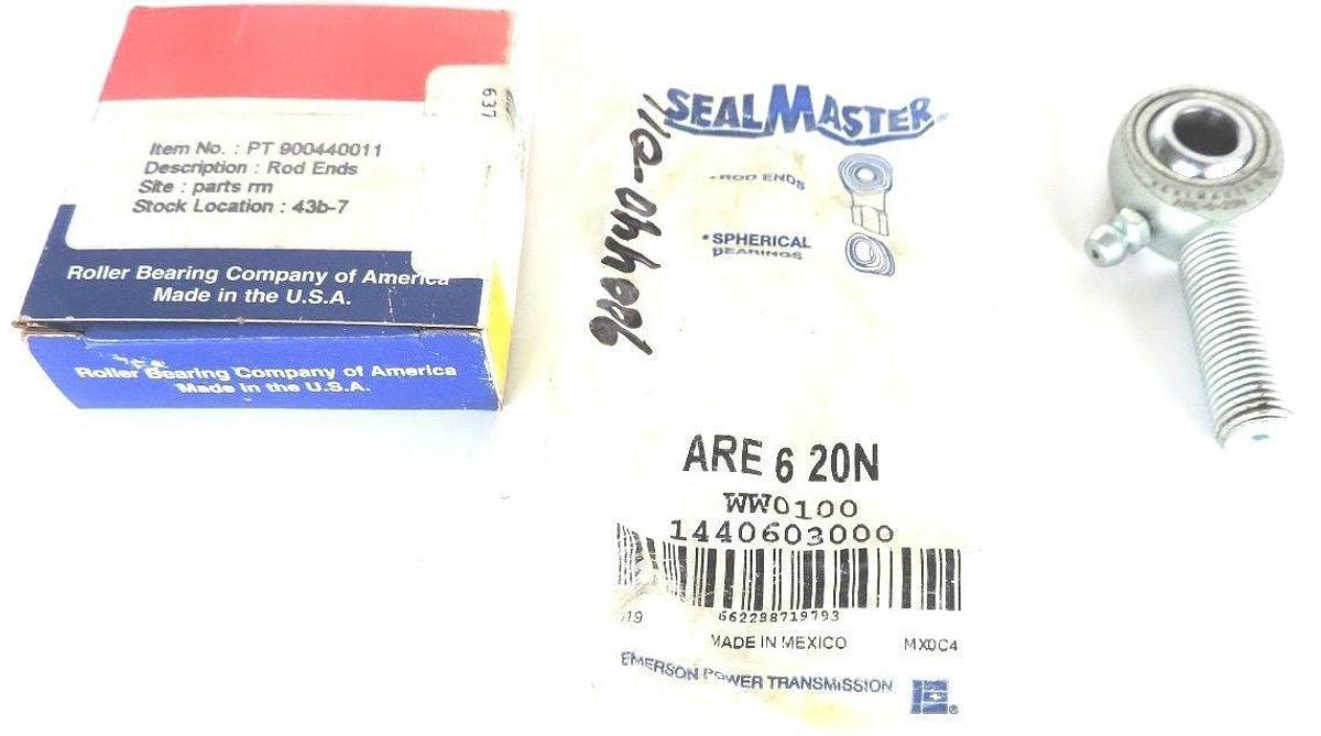 Used NIB SPHERCO SEAL MASTER ARE 6 20N ROD END BEARING ARE620N