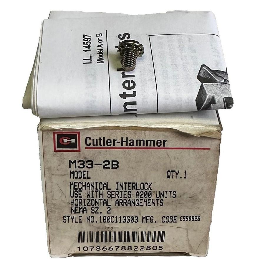 Used NEW CUTLER-HAMMER M33-2B / M332B MECHANICAL INTERLOCK A200 180C113G03