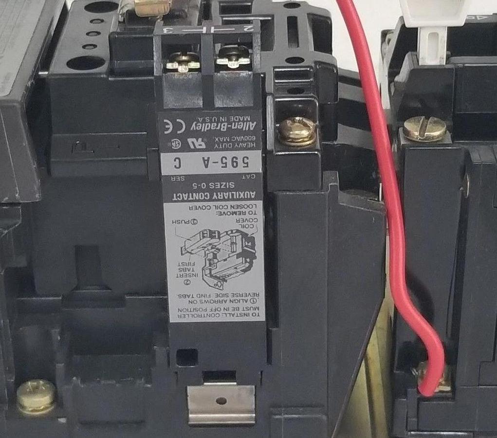 Used ALLEN BRADLEY 509-COD-XXX STARTER SIZE 2, SER. B, 120V 60HZ, CC236 , 595-A