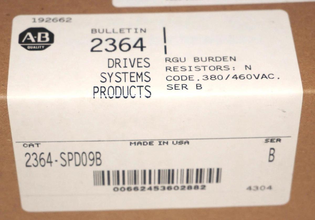 Used FACTORY SEALED ALLEN BRADLEY 2364-SPD09B KIT RGU BURDEN, RESISTORS: N SER. B