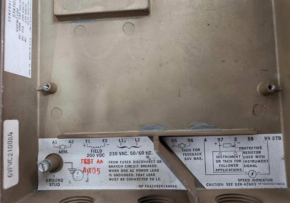 Used GENERAL ELECTRIC 6VFWC2100A4 STATOTROL II DRIVE HEAT SINK 44D33832-001