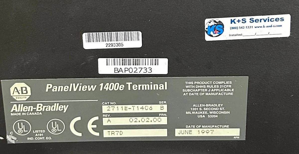 Refurbished ALLEN BRADLEY 2711E-T14C6 /B PanelView 1400e TERMINAL TOUCH 115-230VAC REP