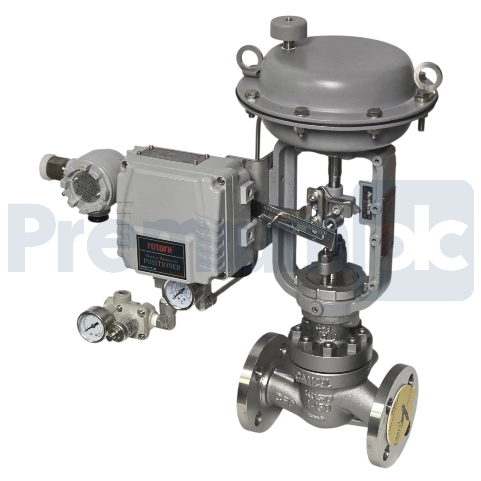 Used Koso 501T 1" x 3/4" S/S Control Globe Valve w/ Rotork YT-1000 E/P Positioner NEW
