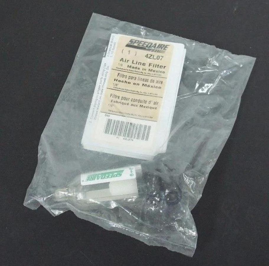 NEW SPEEDAIRE 4ZL07 AIR LINE FILTER 1/8"