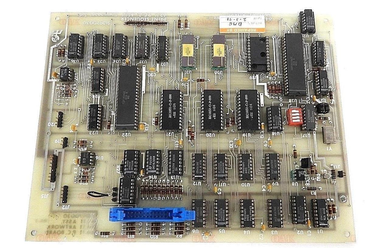 Refurbished REPAIRED INK JET SID970030 PRINT SEQUENCER 62.11 P.C.B. ASSY