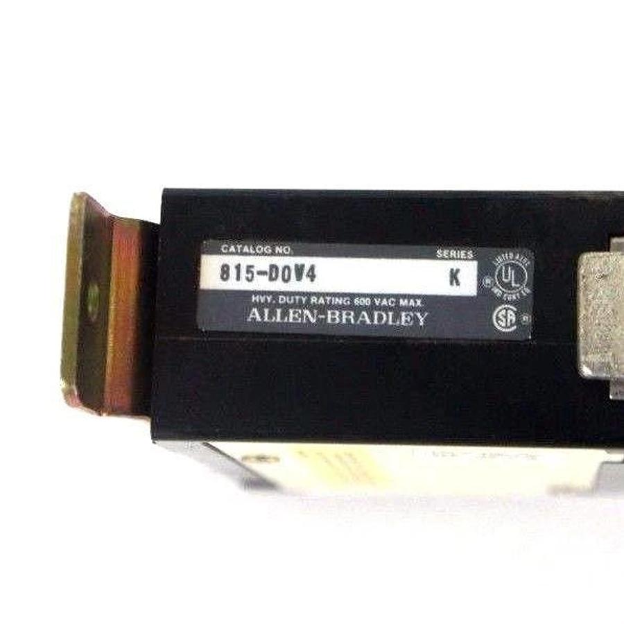 Used NIB ALLEN BRADLEY 815-DOV4 SER. K MANUAL RESET OVERLOAD RELAY 815DOV4, SIZE 3