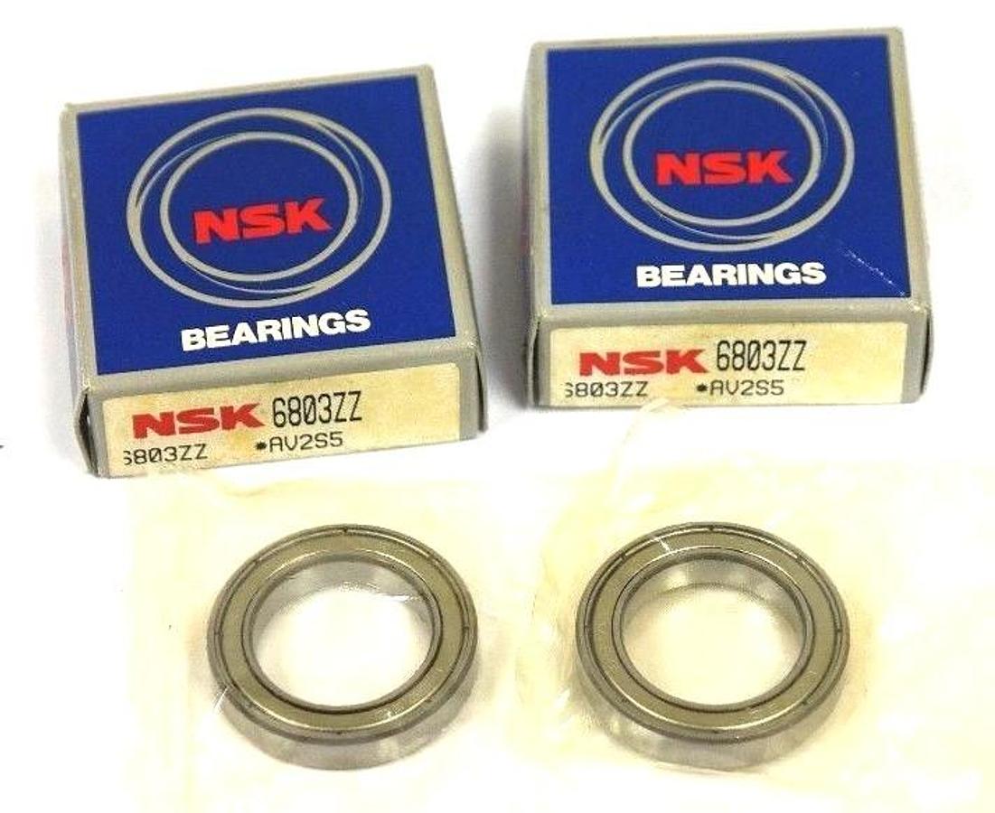 Used LOT OF 2 NIB NSK 6803ZZ BALL BEARINGS 17X26X5MM SHIELDED