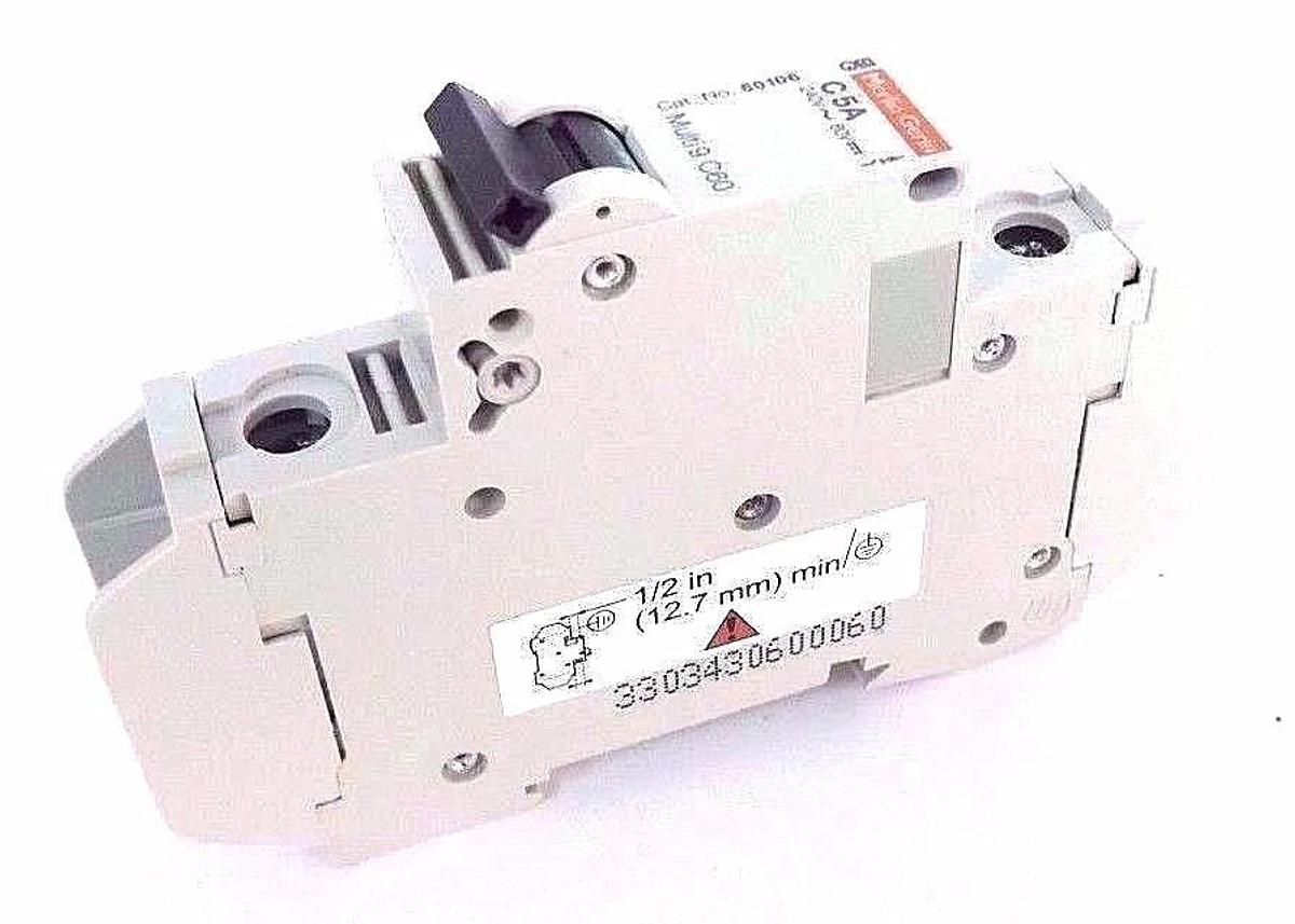 NIB SQUARE D MULTI 9 C60 MINIATURE CIRCUIT BREAKER 60106, 5A, 1POLE, C CURVE