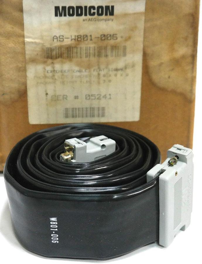 NEW MODICON AS-W801-006 EXTENDER CABLE FLAT SIGNAL 6FT, ASW801006