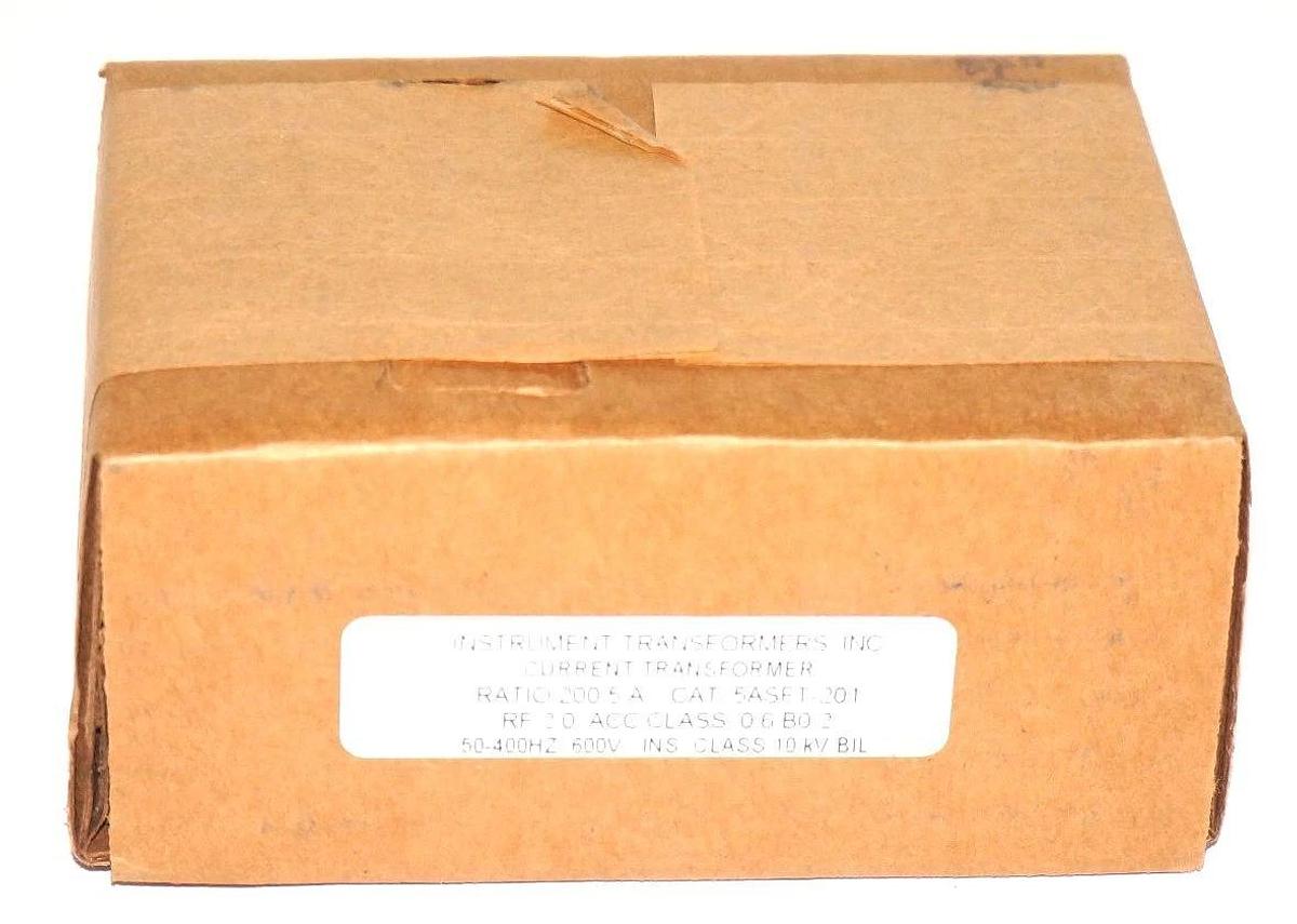 Used FACTORY SEALED INSTRUMENT TRANSFORMER INC 5ASFT-201 CURRENT TRANSFORMER