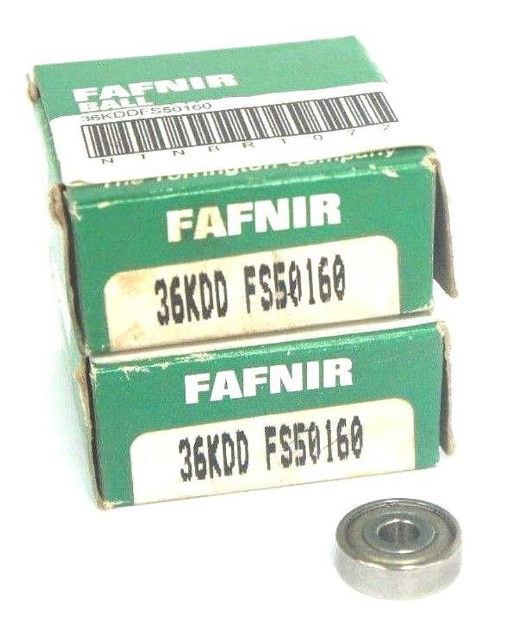 Used LOT OF 2 NIB FAFNIR 36KDD FS50160 SINGLE ROW BALL BEARING 6X19X6 MM