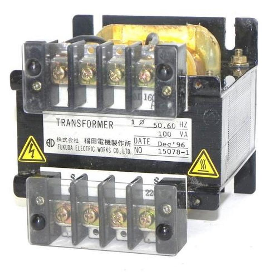 Used NEW FUKUDA ELECTRIC 15078-1 TRANSFORMER 150781, 100VA