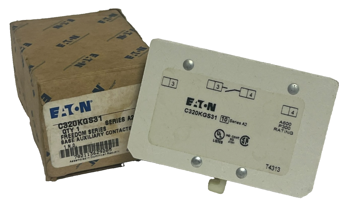 Used EATON C320KGS31 Series A2 Base Auxiliary Contact 1 NO Freedom IEC Contactor NSMP