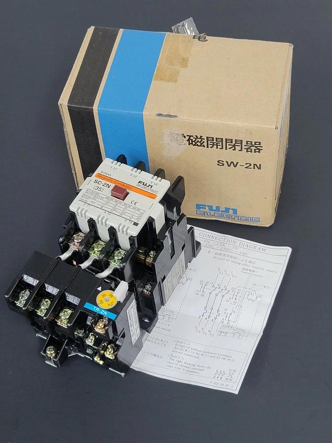 Used NIB FUJI ELECTRIC SW-2N MAGNETIC SWITCH SW-2N-35 W/ TR-2N OVERLOAD RELAY