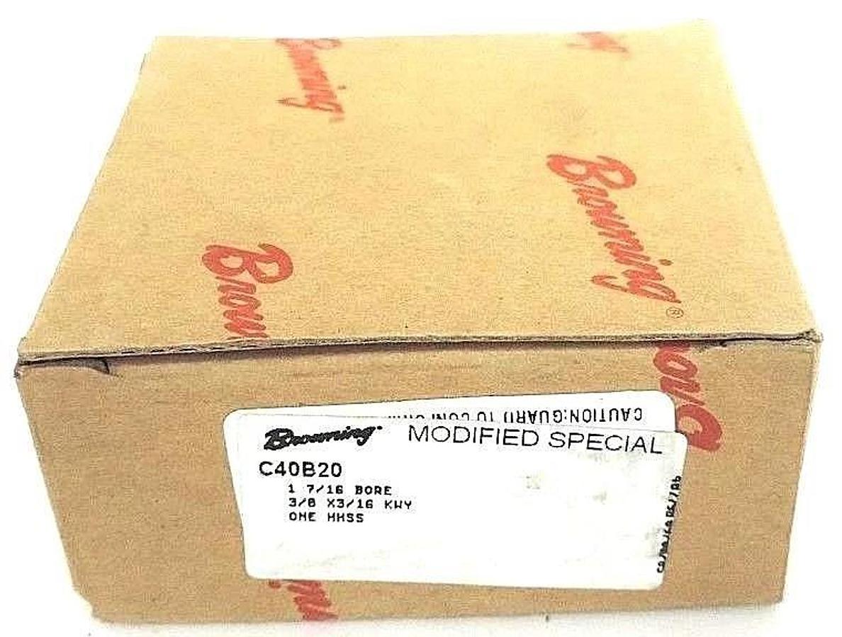 Used NIB BROWNING C40B20 GEAR SPROCKET 1 7/16 BORE, 3/8 X3/16 KWY, ONE HHSS