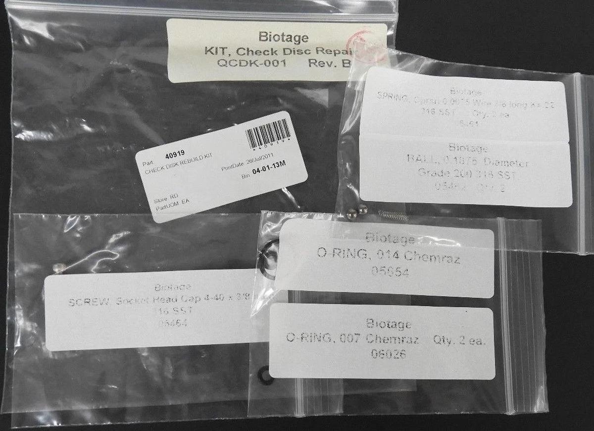 Used NEW BIOTAGE QCDK-001 KIT, CHECK DISC REPAIR REV. B