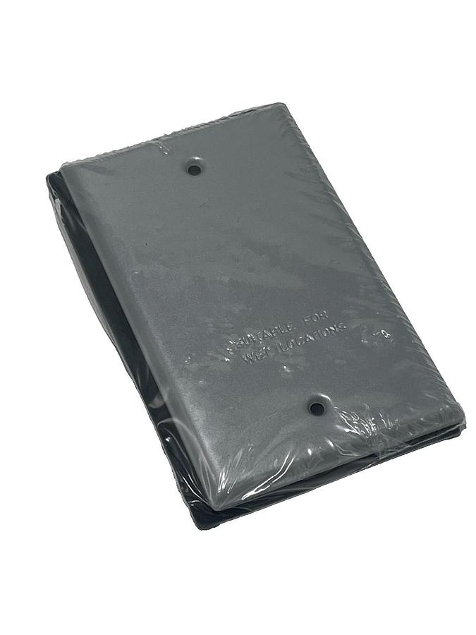 Used LOT OF 10 BELL OUTDOOR 5173‑0 SINGLE GANG BLANK COVER WEATHERPROOF GRAY ALUMINUM