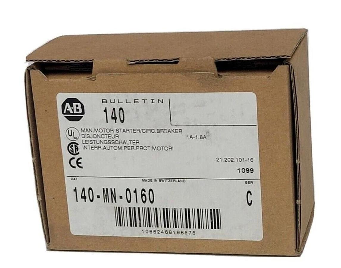 Used NEW ALLEN BRADLEY 140-MN-0160 /C MANUAL STARTER/CIRCUIT BREAKER 140MN0160