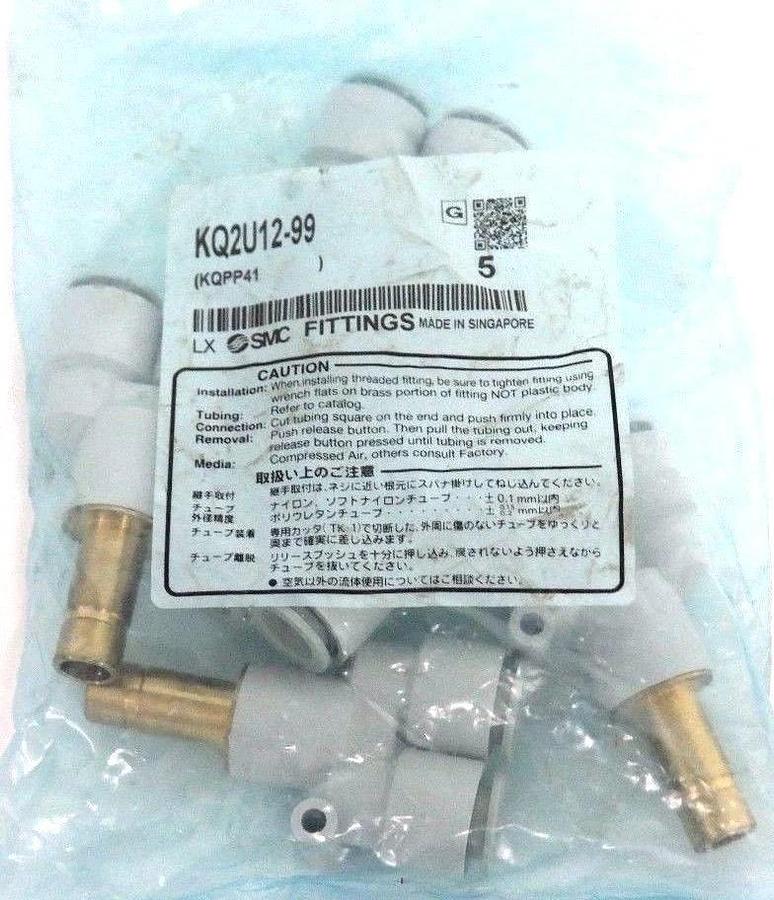 Used NIB SMC KQ2U12-99 FITTING KQ2U1299 - LOT OF 5