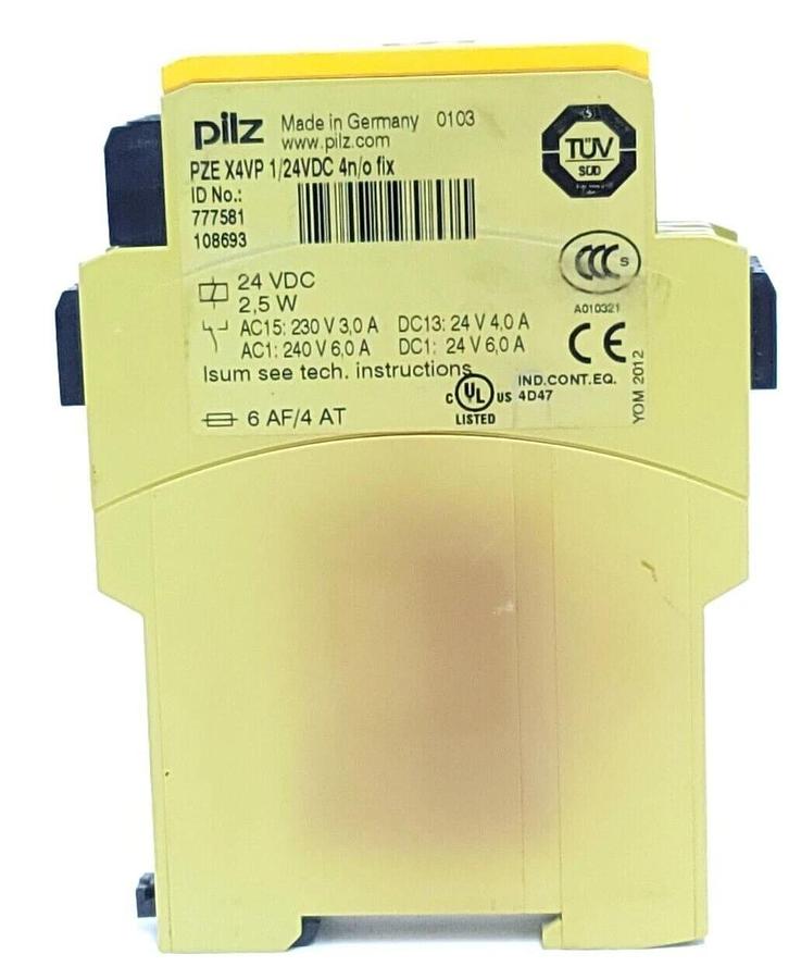 Used PILZ PZE X4VP 1/24VDC 4n/o fix SAFETY RELAY 777581 PZEX4VP