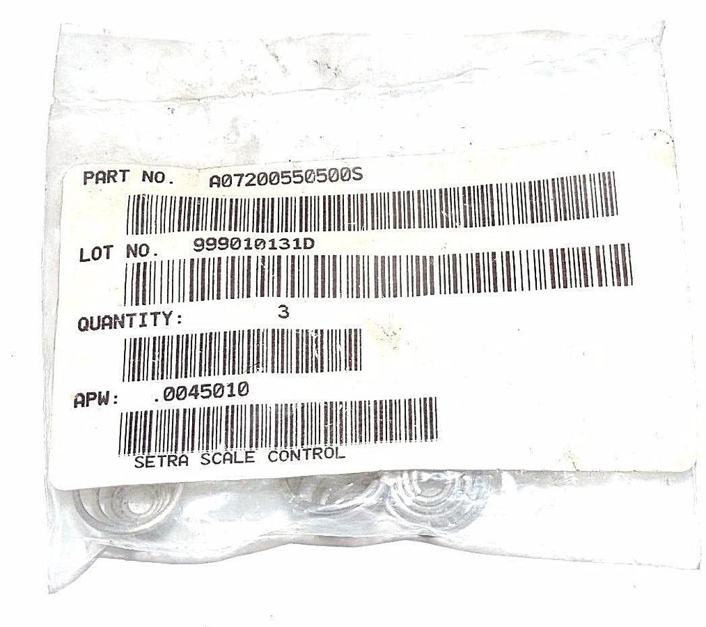 Used NEW BARNES GROUP SPEC A07200550500S SPRINGS (QTY: 3) SETRA SCALE CONTROL