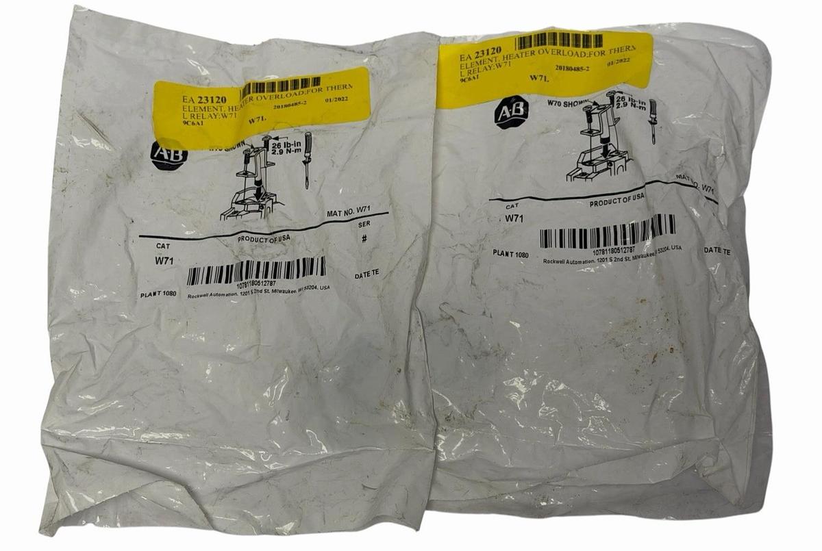 LOT OF 2 NIB ALLEN BRADLEY W71 HEATER ELEMENTS