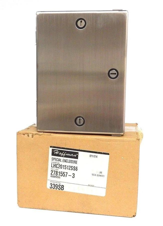Used NIB HOFFMAN LHC201512SS ENCLOSURE STAINLESS STEEL 4X HINGED COVER LHC201512SS6
