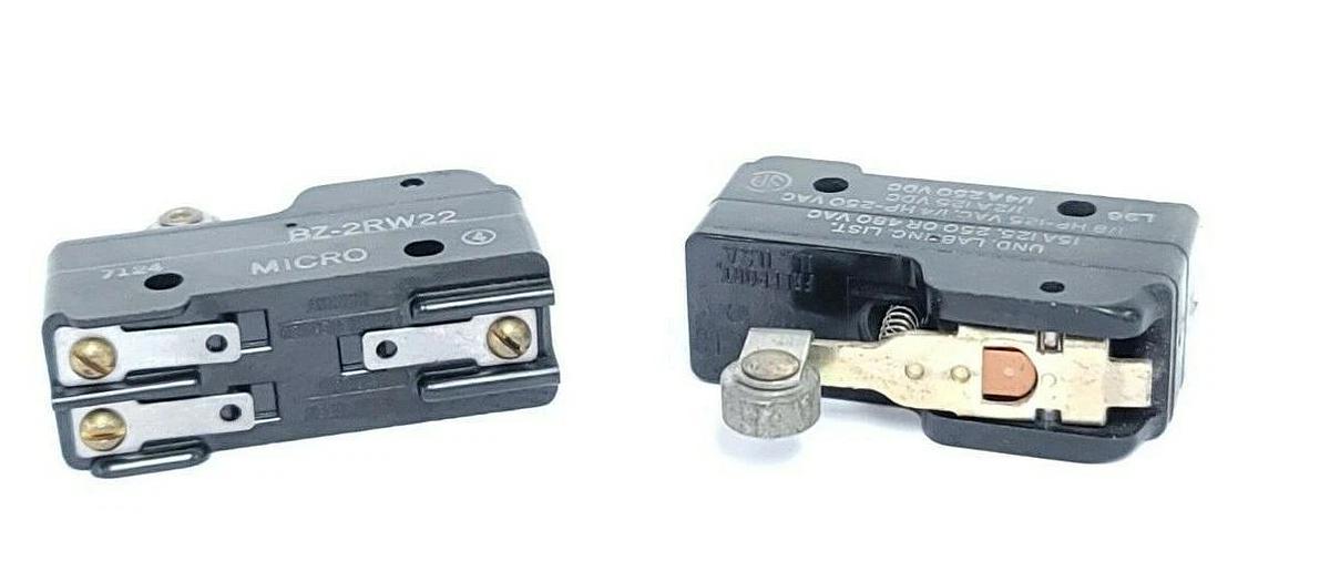 Used LOT OF 2 HONEYWELL MICRO SWITCH BZ-2RW22 LEVER ROLLER LIMIT SWITCHES 15AMP