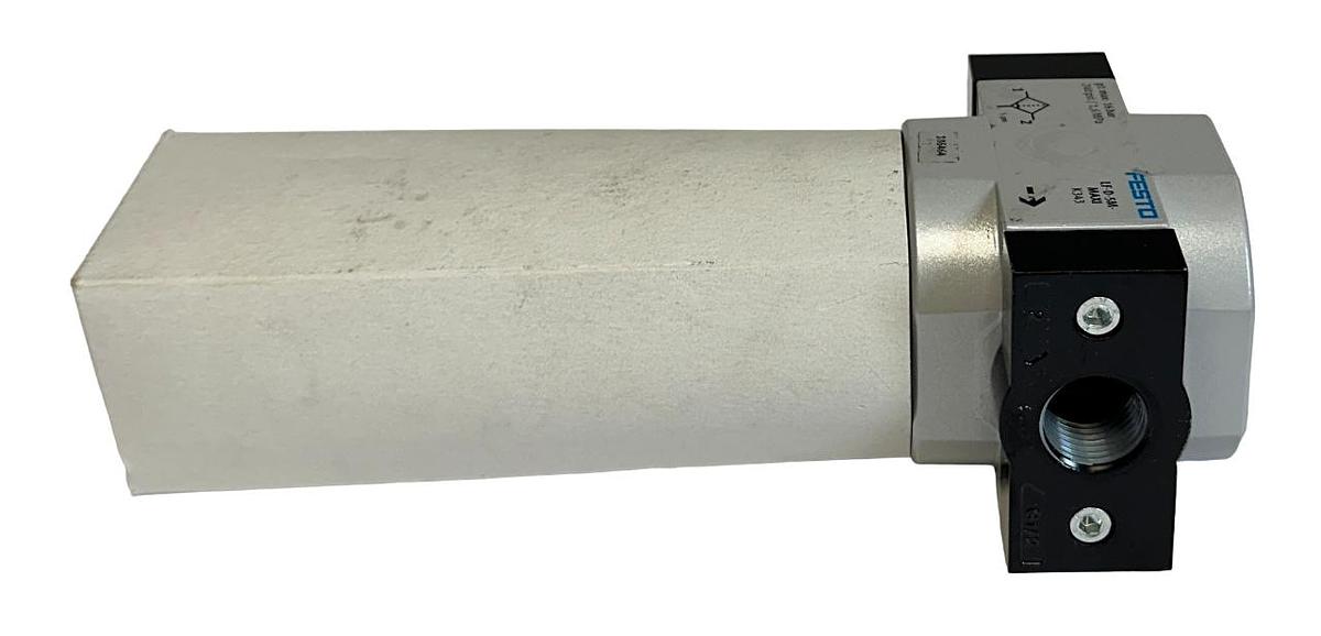 Used FESTO LF-D-5M-MAXI / 186464 COMPRESSED AIR FILTER W/ SEPARATOR 240PSI NSNP